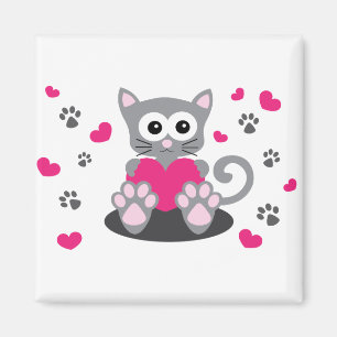 kattenkatje schattig zoet magneet