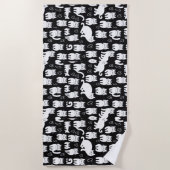 Kattenkatten Kitten Kittens Naadloos eindeloos pat Strandlaken (Voorkant)