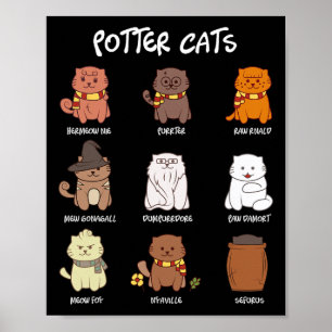 Kattenkatten voor kattendeksel poster