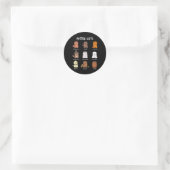 Kattenkatten voor kattendeksel ronde sticker (Tas)