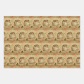  kattenkattenhuisje, stijlvolle kattenretro inpakpapier vel (Voorkant 2)