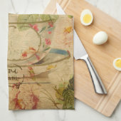  kattenkattenhuisje, stijlvolle kattenretro theedoek (Quarter Fold)