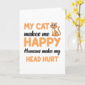 Kattenkattenkat Lover Pet Kitten Animal Funny Gift Kaart (Gele Bloem)