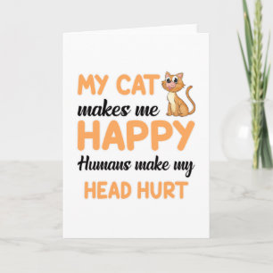 Kattenkattenkat Lover Pet Kitten Animal Funny Gift Kaart