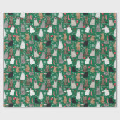Kattenkattenkattenpatroon Cadeaupapier (Vlak)