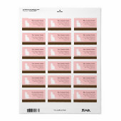 kattenkattenvoer, silhouette roze retour of mailin etiket (Full Sheet)