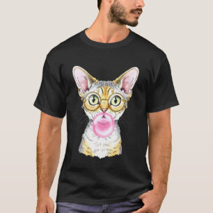 Kattenkauwgom Cute Kat Roze Kauwgom Vrouwen T-shirt