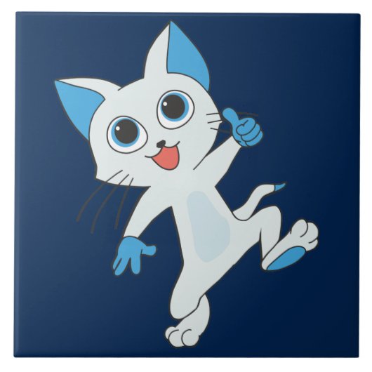 kattenkeramiektegel tegeltje (Voorkant)