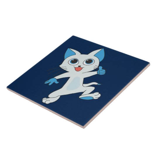 kattenkeramiektegel tegeltje (Zijkant)