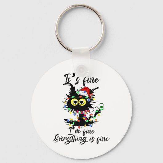 Kattenkerst Het Is Goed Ik Ben Goed Alles Is Goed Sleutelhanger (Voorkant)