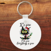Kattenkerst Het Is Goed Ik Ben Goed Alles Is Goed Sleutelhanger (Voorkant)