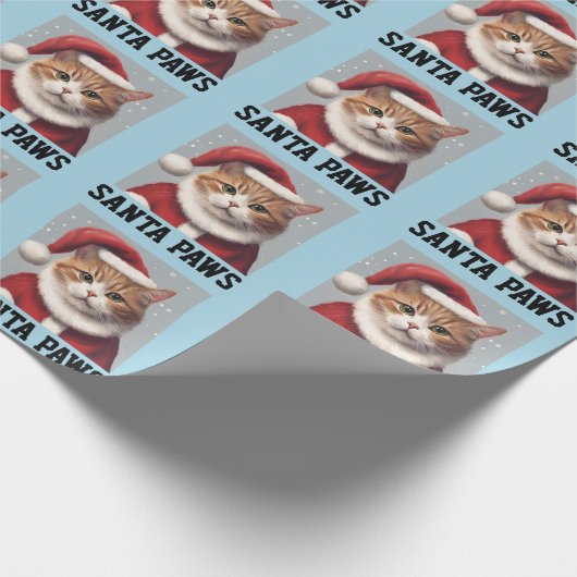 KATTENKERST, KERSTMAN, KERSTVOETEN GRAPPIG CADEAUPAPIER (Hoek)