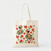 Kattenkerst thema Hawaii Kerst in juli Tote Bag (Voorkant)