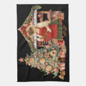 Kattenkerst thema in de bakkerij theedoek (Verticaal)