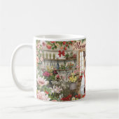 Kattenkerst thema van Siamese kat in bloemist Koffiemok (Links)