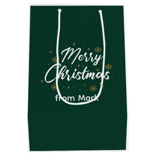 Kattenkerst thema van Siamese kat in bloemist Medium Cadeauzakje (Achterkant)