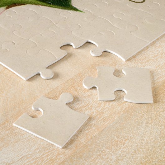 Kattenkerst Vrolijk Holly Kitten Antiek Kunst Legpuzzel (Zijkant)