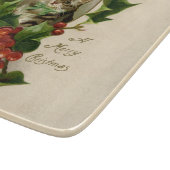 Kattenkerst Vrolijk Holly Kitten Antiek Kunst Snijplank (Hoek)