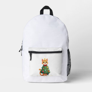 Kattenkerstboom Cute Kerstmis Meisjes Jongens Peut Bedrukte Rugzak