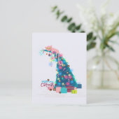 KattenKerstboom Kerstkaart Briefkaart (Staand voorkant)