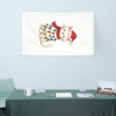 Kattenkerstboom Kerstmis (3) Spandoek (Beurs)