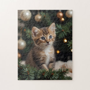 Kattenkerstboom puzzel - Schattigee vakantie puzze