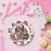 Kattenkerstfeest voor kattenliefhebbers papieren bordje (Feest)