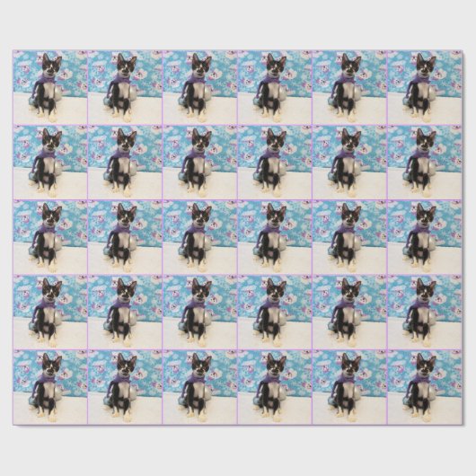 Kattenkerstinpakpapier met Cowboy in de hoofdrol Cadeaupapier (Vlak)