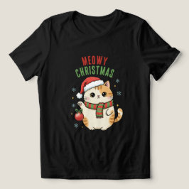 Kattenkerstmis – Festive Vakantiedesign Tri-Blend Shirt