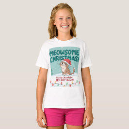 Kattenkerstmis gesneden Kat – Familie Matching Hol T-shirt