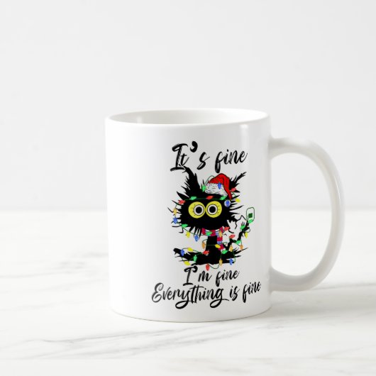 Kattenkerstmis Het Is Goed Ik Ben Goed Alles Is Go Koffiemok (Rechts)