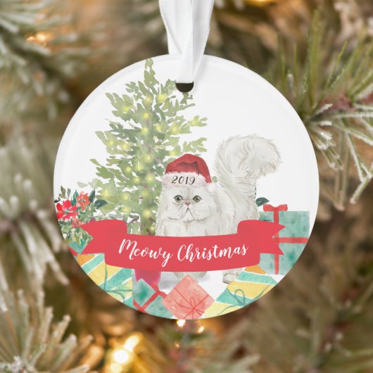 Kattenkerstmis Perzische Kat Ornament (Boom)