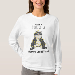 Kattenkerstmis Tuxedo Kat Punt - Dierlijke Winter T-shirt