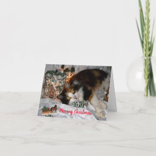 Kattenkerstmis van je lieve kat kaart