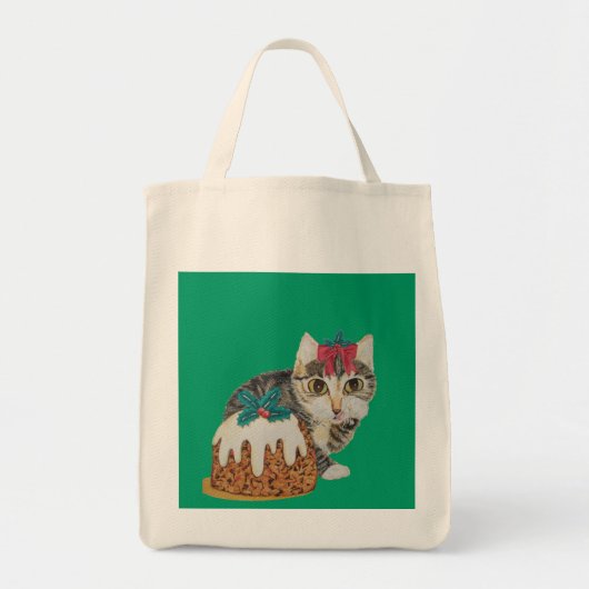 kattenkeukentafeltje om te eten voor kerstmis tote bag (Voorkant)