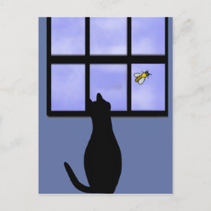 Kattenkijkende hommel briefkaart