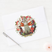 Kattenkitten  stijl bloemen sticker (Envelop)