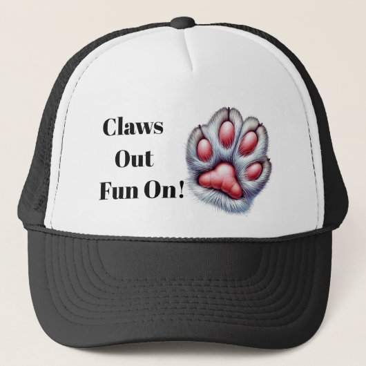 Kattenklauw Hoed – Schattig & Leuk Trucker Pet (Voorkant)
