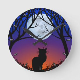 Kattenklok Cute Kattenliefhebber Muurklok Kattende Ronde Klok