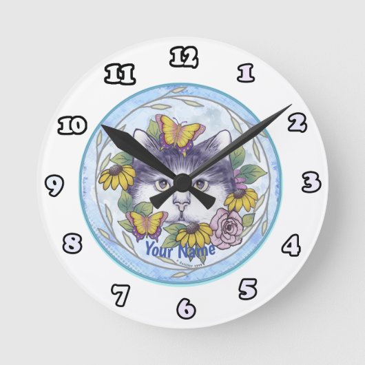 Kattenklok verbergen ronde klok (Voorkant)