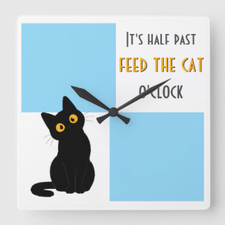 Kattenklok voor katteneigenaren vierkante klok