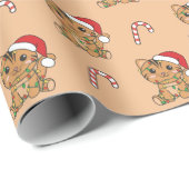 Kattenknippapier voor kerstwinterdieren cadeaupapier (Rol Hoek)