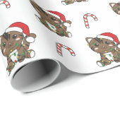 Kattenknippapier voor kerstwinterdieren cadeaupapier (Rol Hoek)