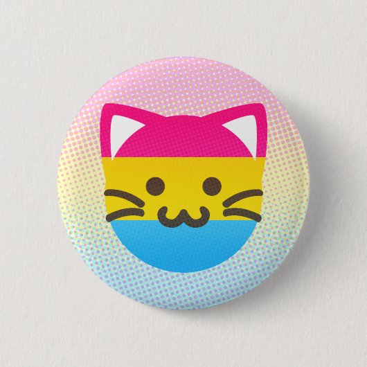 kattenknop voor pan-pride ronde button 5,7 cm (Voorkant)