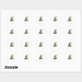 Kattenknuffelende Mini Kerstboom Sticker (Vel)