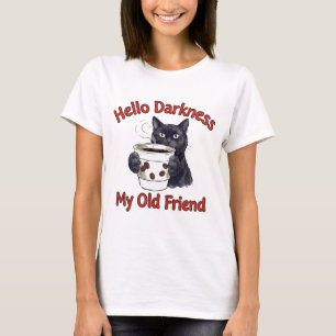 Kattenkoffie Grappige Caffeïneverslaafde T-shirt