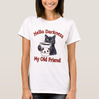 Kattenkoffie Grappige Caffeïneverslaafde T-shirt