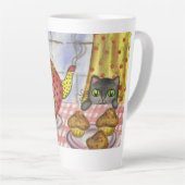 Kattenkoffie Latte Mok Geschenk (Rechterhoek)