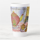 Kattenkoffie Latte Mok Geschenk (Voorkant)