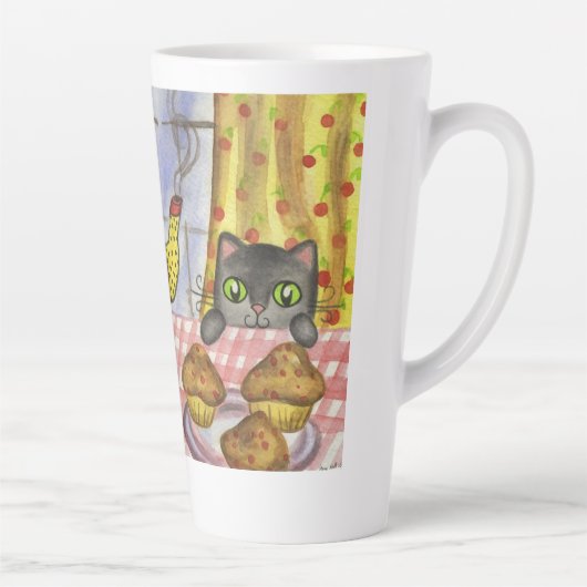 Kattenkoffie Latte Mok Geschenk (Rechts)